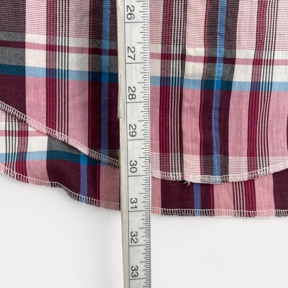 Wrangler Pink  Red Pink Plaid Snap Button Vintage Western Cowboy Shirt Men's XL - Picture 5 of 6